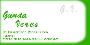 gunda veres business card